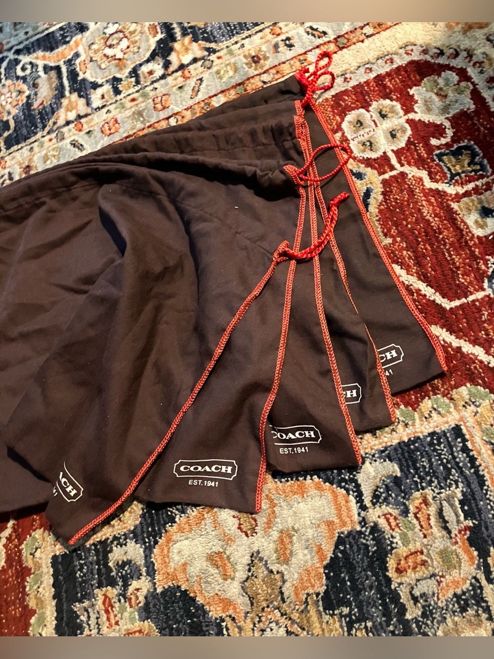 Coach Dust Bags Purses Lot Of 5 Brown 13”.5x16” - Picture 2 of 3